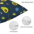 thumbnail image 3 of Yiaed Avocado in Space Print Pillow Covers Super Soft Decorative Square Throw Pillow Covers Case Cushion Covers for Sofa Couch Bedroom Car Decor（No pillow core）-26"x26", 3 of 7