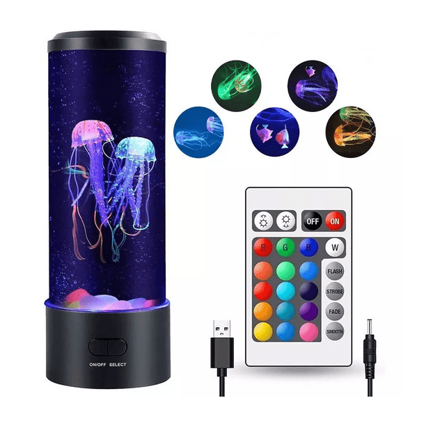 Lámpara de medusas LED iluminación multicolor luz de noche de humor lámpara de cabecera decoración de habitación luz Led para habitación