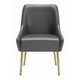 thumbnail image 3 of Madelaine Dining Chair Navy Blue & Gold, 3 of 8