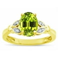 thumbnail image 2 of Star K � Oval 8x6 Genuine Peridot Marquee Design Engagement Promise Ring, 2 of 9