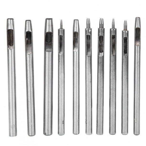 Herramientas de perforación, 10 piezas DIY 0,5-5 mm Punzones para cinturón de cuero Herramientas de perforación Confiabilidad excepcional