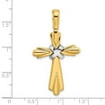 thumbnail image 3 of FB Jewels 14K White and Yellow Two Tone Gold Yellow Cross White X Center High Polish Pendant, 3 of 4