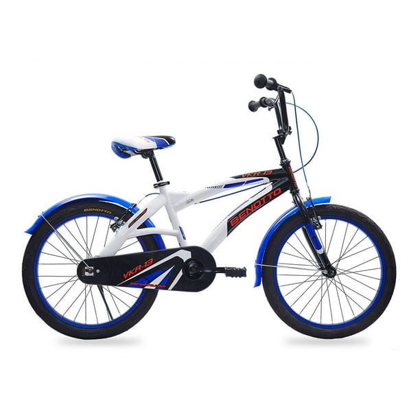 Bicicleta Benotto BMX VKR-13 R20 Acero 1V Negro Blanco Azul Niño