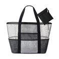thumbnail image 1 of Bolso De Playa De Malla Bolso De Compras Plegable Bolso De Mano De Hombro Bolso De Malla De Secado Rápido Para Familia Viajando Picnic Natación Inevent HA020068-00, 1 of 7