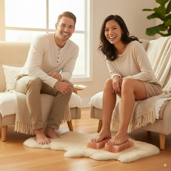 2 Pack Himalayan Salt Detox 4"x8"x2" Foot Bricks 100% Pure Himalayan Salt - SET OF 2! by Black Tai Salt Co