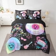 thumbnail image 2 of Manfei Teen Musical Note Bedding Comforter Set 7pcs, Princess Butterfly Queen Bedding Sets, Dreamy Mystic Galaxy Reversible Breathable Home Decor, 2 of 7