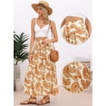 thumbnail image 2 of DARING DIVA Women's Summer Beach Paisley Maxi Skirts X-Small Beige Orange, 2 of 6