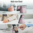 thumbnail image 4 of for Samsung Galaxy A34 5G Case with RFID Blocking Card Holder Samsung Galaxy A34 5G Case Magsafe Compatible Phone case Kickstand Wallet 2 in 1 Detachable Magnetic Leather Cover for Men Women, Pink, 4 of 12