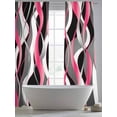 thumbnail image 5 of Pink Gray Stripes Sheer Curtains 96 Inches Long 2 Panels Abstract Art Modern Light Filtering Semi Sheer Window Curtains Drapes for Bedroom Living Room 52"x96", 5 of 7