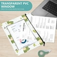 thumbnail image 4 of 2Pcs A4 Document Pouch Set 3 Ring Binder Pencil Pouch Clear Window Pencil Case for Binder for Home, Office Cartoon Frog Pattern, 4 of 7