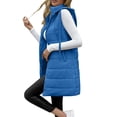thumbnail image 5 of MOONDU Women's Long Puffer Vest Hooded Sleeveless Quilted Zip Up Longline Winter Warm Outerwear with Pockets Casual Top 8 Colors S-XXL, 5 of 9