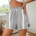 thumbnail image 6 of Uaswgudfs Women's Color Block Athletic Shorts, Elastic Drawstring Loose Fit Casual Shorts for Summer Sports & Daily Wear, 6 of 6