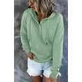 thumbnail image 4 of MOSHU Half Boutton Womens Hoodies Drawstring Hooded Sweatshirts for Woman With Pocket, 4 of 10