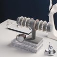 thumbnail image 4 of LAICAIW T-Bar Bracelet Holder, Bracelet Display Stand For Selling, Hair Tied Jewelry Organizer Watch Rack For Girl Home Show (Gray Linen), 4 of 7