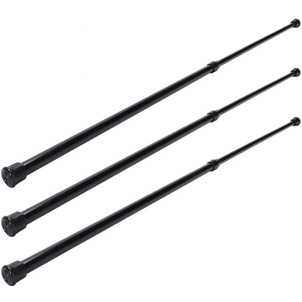 3X Varilla de Tensión TelescóPica para Ventana de Baño TelescóPica con Barra de Cortina Cargada con Resorte, 40-70 cm