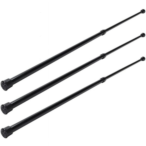 3X Spring Extendable Loaded Curtain Rail Pole Telescopic Bath Window Tension Rod,40-70cm