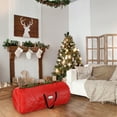 thumbnail image 4 of Elf Stor Christmas Tree Storage Bag for 12ft Artificial Trees, Heavy-Duty with Handles, Red, Zippered, 4 of 5