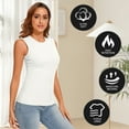 thumbnail image 3 of Thermal Tank Top for Women Fleece Lined Underwear Sleeveless Camisole Baselayer Undershirts Winter Vest, 3 of 6