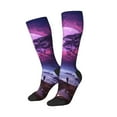 thumbnail image 2 of Fotbe Purple Moon Tree Night Sky print Women's Men's Novelty Crew Socks Cotton Socks Knee High Socks for Walking,Running,Nurses,Pregnancy, 2 of 8