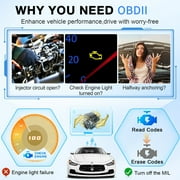 SPEEDWOW OBD2 Scanner, Car Code Reader Diagnostic Tool with Battery Tester, Check Engine Code Reader with Live Data, Cloud Printing, DTC Lookup, Freeze Frame, Car Scanner for All Vehicles Since 1996
