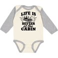 thumbnail image 3 of Inktastic Life is Better at the Cabin with Trees and Moon Boys or Girls Long Sleeve Baby Bodysuit, 3 of 5