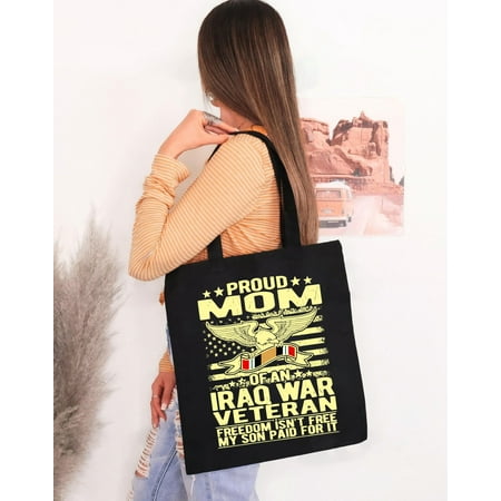 vintage proud mom of Iraq war veteran Freedom isn®t free my son paid for it Men Tote Bag Women Tote Bag-TH37418