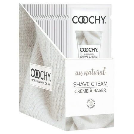Coochy Shave Cream Au Natural 15ml Foil Display of 24