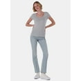 thumbnail image 3 of No Boundaries Scoop Neck Tee with Short Sleeves, Women's, 3 of 8