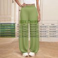 thumbnail image 3 of DeHolifer Girls Pants Elastic Waisted Solid Color Wide Leg Casual Loose Comfy Sweat Pants Long Trousers,5 Years, 3 of 7