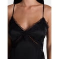 thumbnail image 3 of Madden NYC Women’s Lace Trim Satin Slip Dress with Asymmetrical Hem, Sizes XXS-XXL, 3 of 4