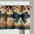 thumbnail image 2 of Ambesonne Floral Art Window Valance, Leafy Bloom Illustration, 54" X 18", Camel Dark Teal Eggplant, 2 of 5