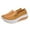 Yellow, variant on Fesfesfes Sneakers Women Women's Solid Color Wedge Round-Toe Lightweight Soft Walking Shoes Casual Sneakers US:8.5(42)