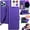 Purple, variant on For iPhone 14 Pro Phone Case, Wallet Case for Women Men with Credit Card Holder and Hand Strap, Flip Leather Magnetic Kickstand Shockproof Rugged Cover with RFID Blocking [Black]