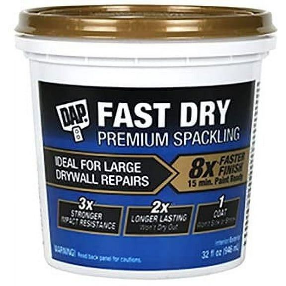DAP Off White Fast Dry Premium Spackling, Wall Filler, 16.0 Fl Oz