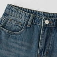 thumbnail image 4 of Cowsor Big Girls Adjustable Waist High Waist Wide Leg Loose Casual Jeans Comfortable Daily Wear Fashion Denim Trousers For 12-16 Years Old, 4 of 6