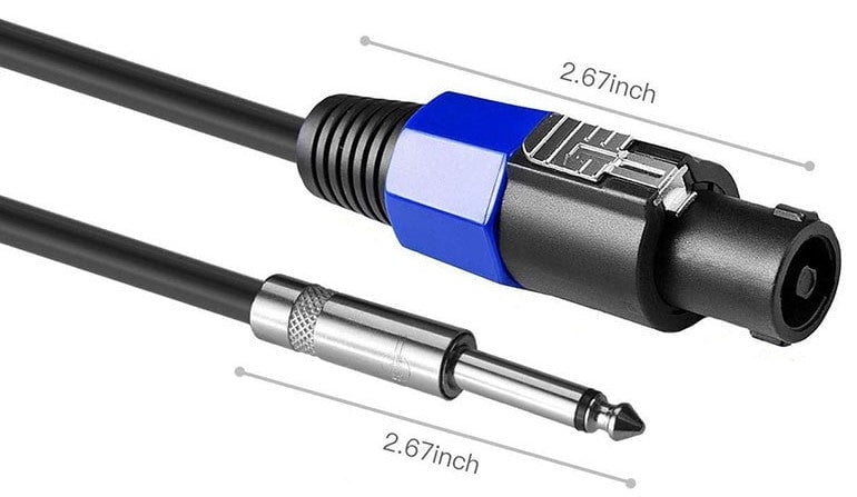 Mr. Dj CQSM50 50-Feet 1/4-Inch Male to Speakon Male Connector Professional Speaker Cable