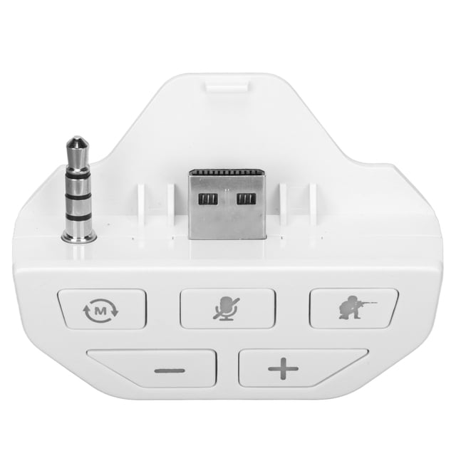 Adaptador de auriculares estéreo potenciador de sonido compatible con conector de audio de 3,5 mm para Xbox One Gamepad