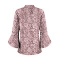 thumbnail image 6 of Women's Long Sleeve T-shirt 3/4 Length Sleeve Womens Tops V Neck Spring Shirts 2025 Petal Bell Sleeve Plus Size Boho Ethnic Style Tee Shirts,Pink Women's Long sleeve T-shirt XXL, 6 of 6