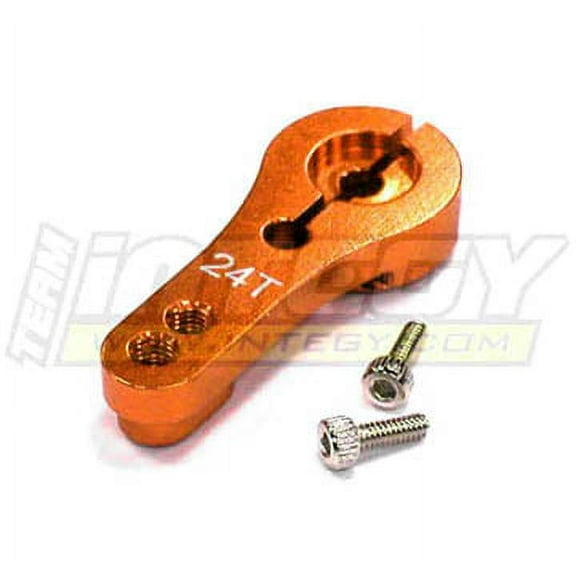 Integy RC Toy Model Hop-ups C22943ORANGE Alloy Servo Horn 24T for Hitec Servo (r=20, 24mm)