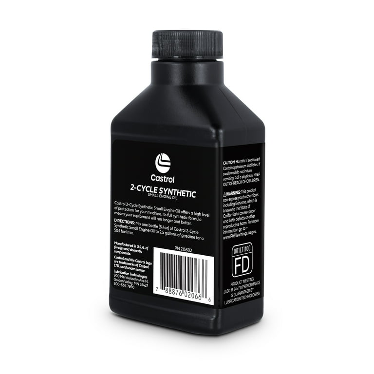 Castrol 2 Cycle Full Synthetic Oil – Small Engine Formula – 50:1