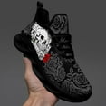 thumbnail image 5 of Men's Gothic Skull Running Shoes, Punk Rock Breathable Cushion Sports Walking Sneakers Gym Jogging Tennis Shoes, 5 of 6