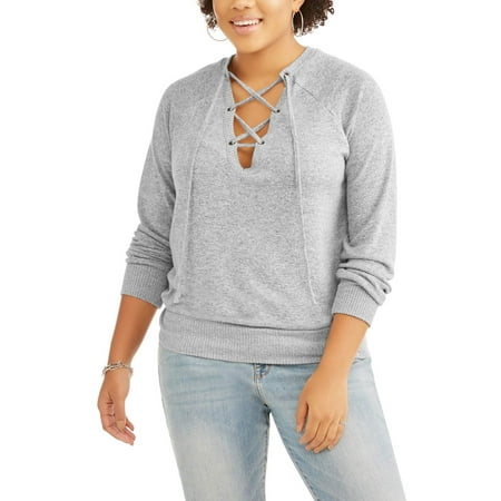 Poof Junior's Plus Long Sleeve Lace Up S