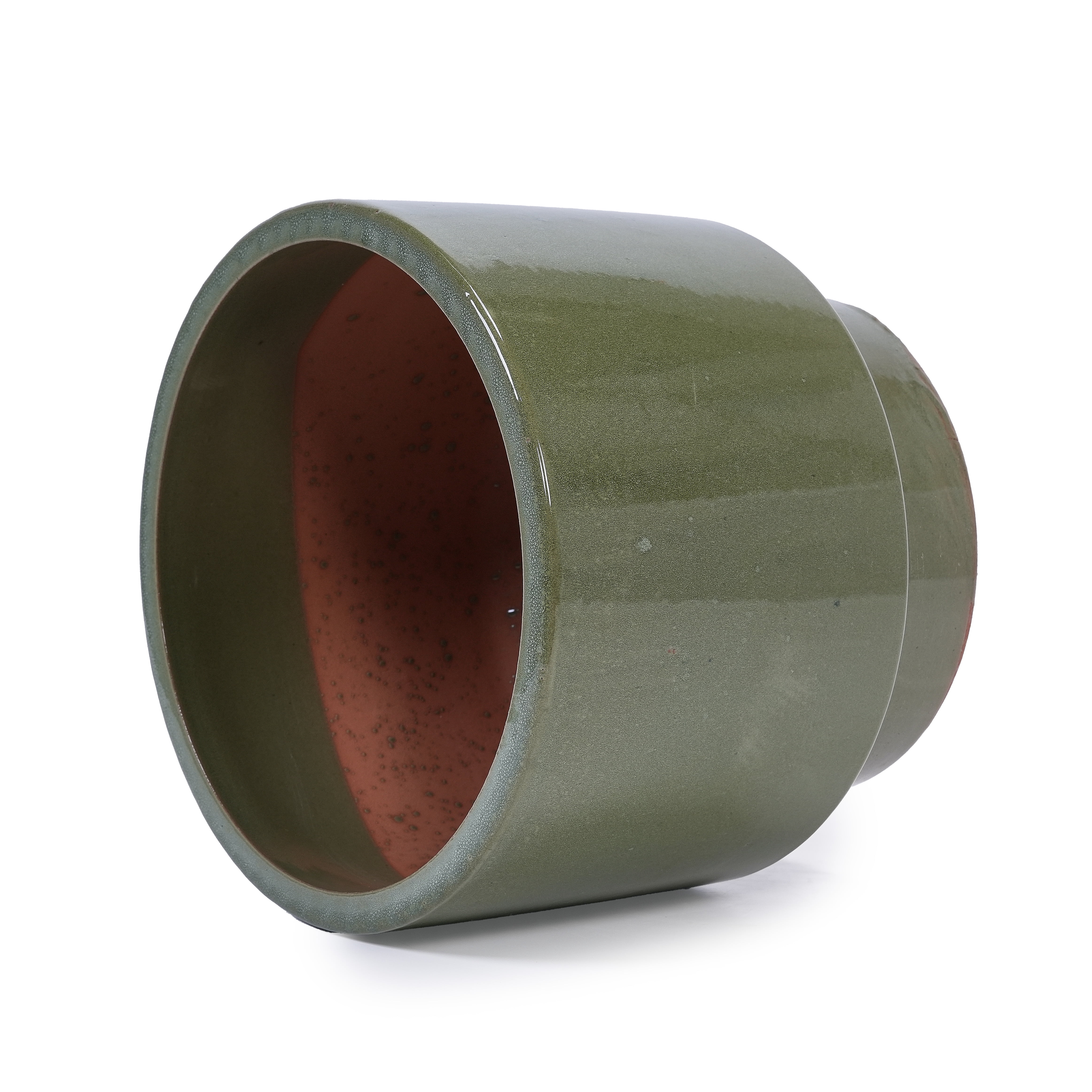 MAYEERTY 3 Pack Ceramic Plant Pots, Planter for Indoor Outdoor Patio, Garden, Light Green