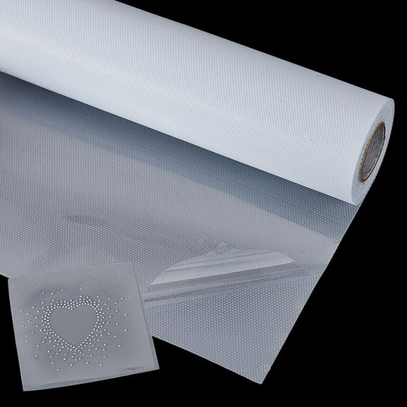 16.4 Ft x 12.6 Inch Hotfix Tape Iron on Rhinestones Transfer Film Paper Roll Heat Transfer Pattern Fabric Decoration for DIY Making