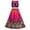 Red, variant on Girl Dress Yellow Blue Ethnic Pattu Pavadai Short Sleeve 6 Years