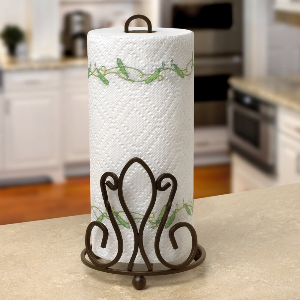 Spectrum Diversified Tuscan Paper Towel Holder Black Walmart