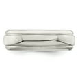 thumbnail image 4 of 925 Sterling Silver Beveled Edge 6mm Polished Fancy Band Ring Size 7 Ring for Women and Men, 4 of 5