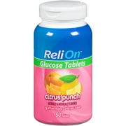 ReliOn citrus punch glucose tablets, 50 Ct