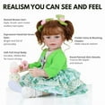 thumbnail image 2 of “Froggy Girl” – Muñeca Reborn Realista de 22” con Cabello Rojo Enraizado, Ojos Verdes y Cuerpo Completo de Vinilo, 2 of 7
