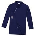 thumbnail image 2 of lionlar Chef Coat Chef Jacket Catering Chef Wear Waiter Waitress Apparel Cooking Uniform Dark L Blue, 2 of 9